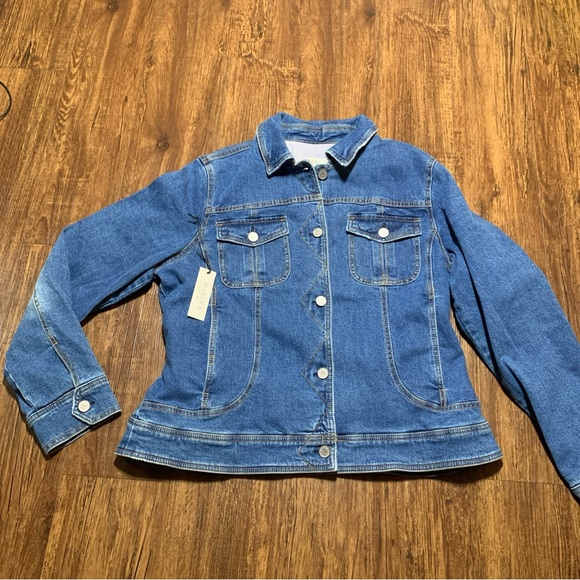 Martha Stewart Weekend Jean Jacket Medium Wash Denim Sz M NWT - Picture 2 of 12